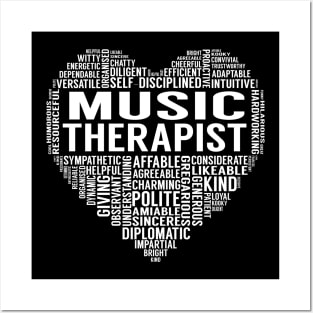 Music Therapist Heart Posters and Art